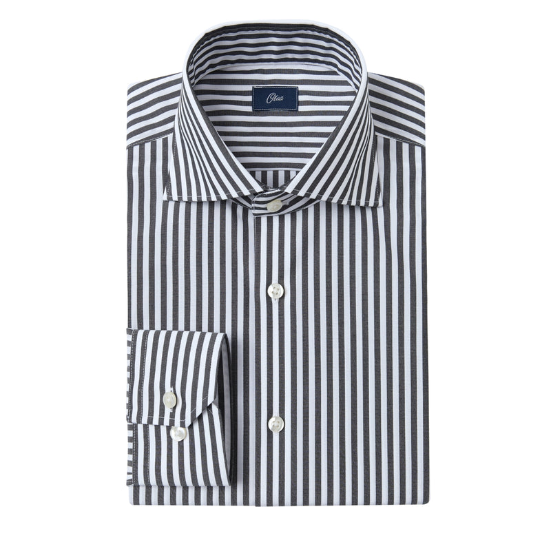 Whitmore Ebony Stripe Easy-Iron Poplin Shirt