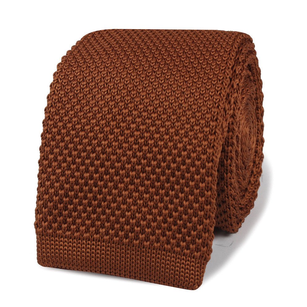light brown knitted tie