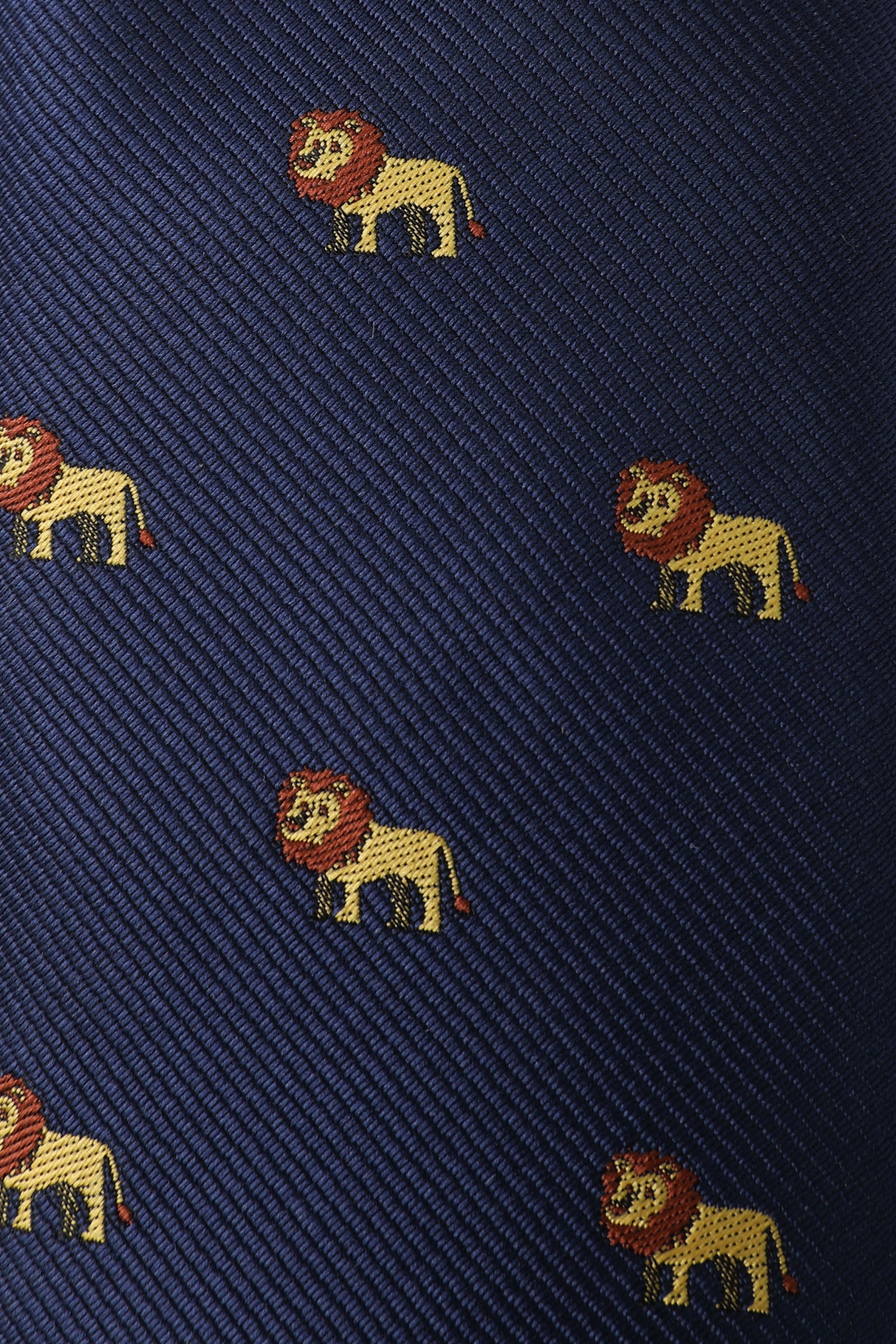 African Lion Kids Necktie Fabric