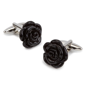 Black Rose Metal Cufflinks