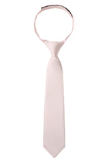 Blush Pink Herringbone Kids Necktie