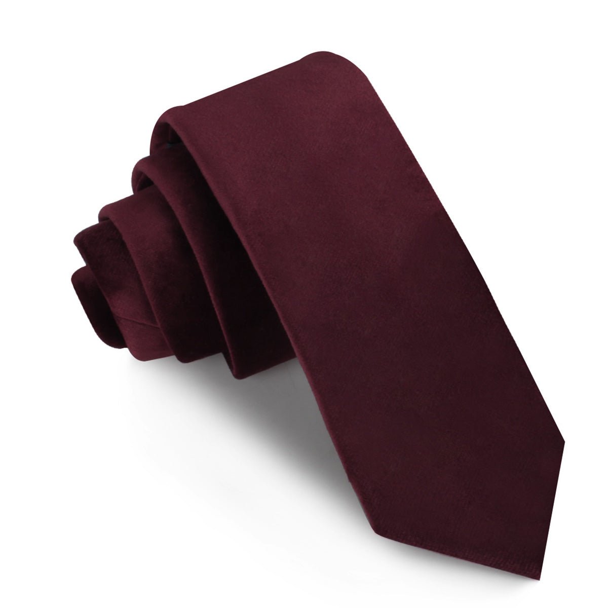 burgundy velvet tie