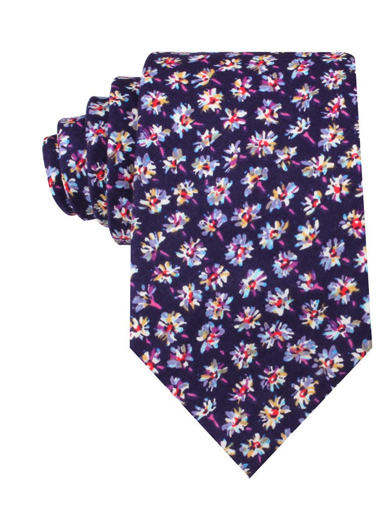 ネクタイ 20SS FLOWER PRINT TIE PURPLE Culiacán Purple Floral Necktie | Flower Print Tie | Men's Wedding