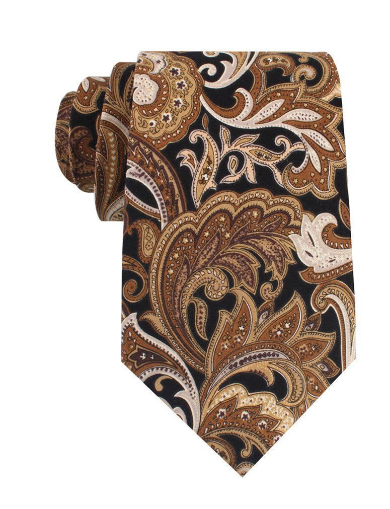 brown paisley ties