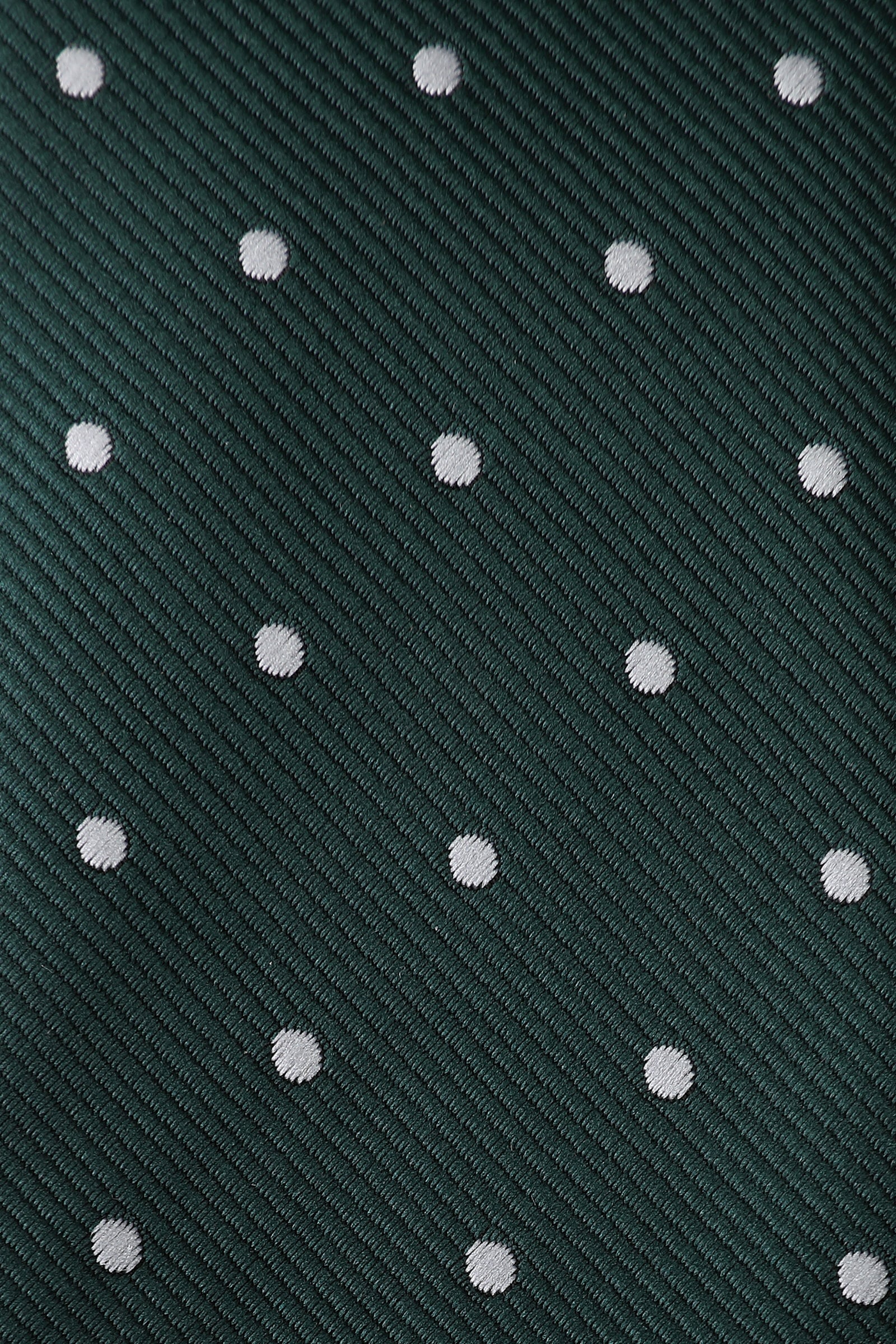 Forest Green Polka Dots Kids Necktie Fabric