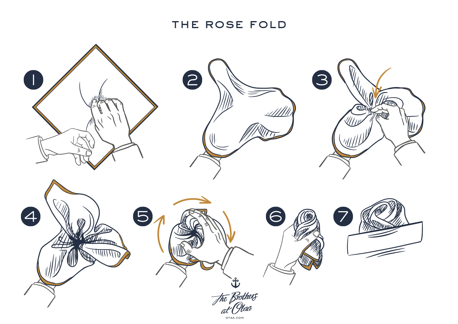 How To Fold A Rose Fold - steps