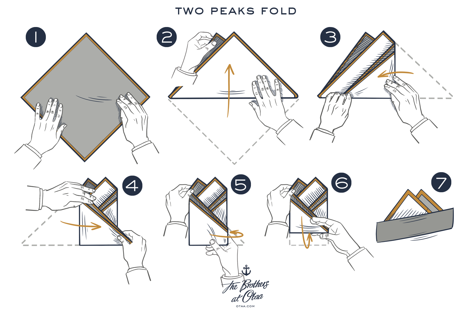 How to Fold a Two Peak Fold - steps