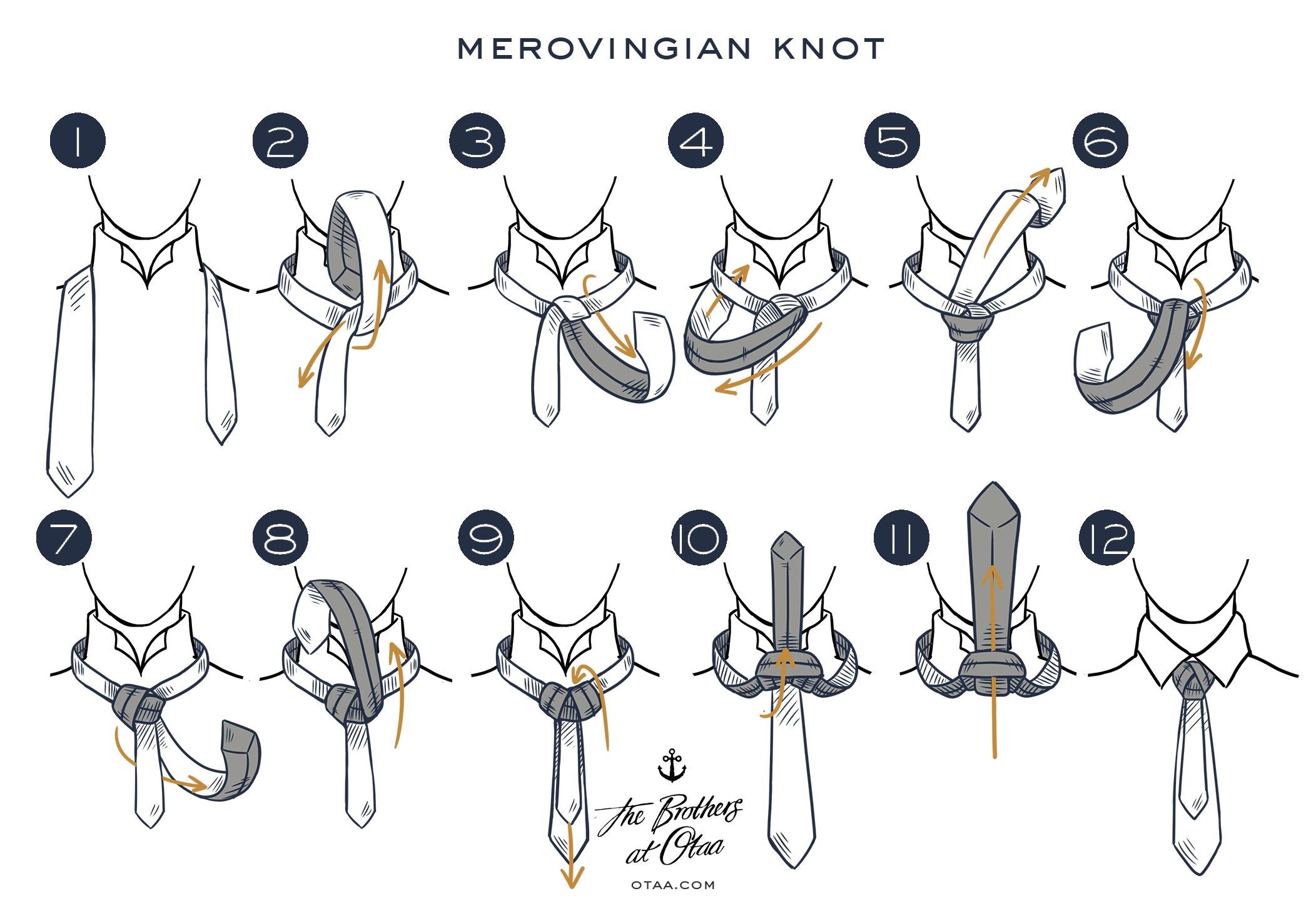 How to tie a merovingian knot - steps