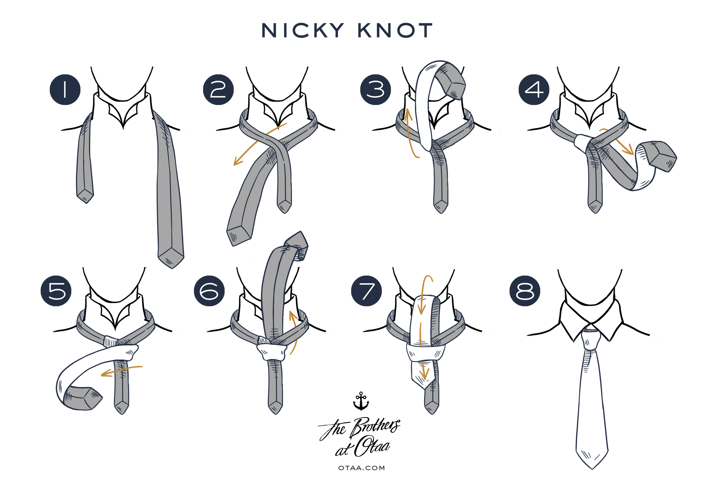 how to tie a nicky knot - steps