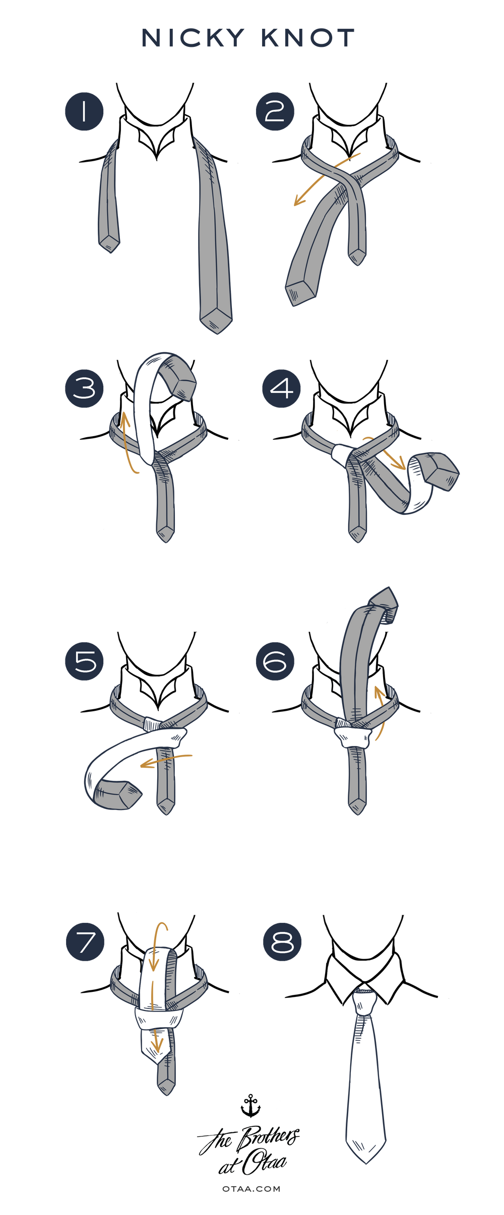 how to tie a nicky knot - steps