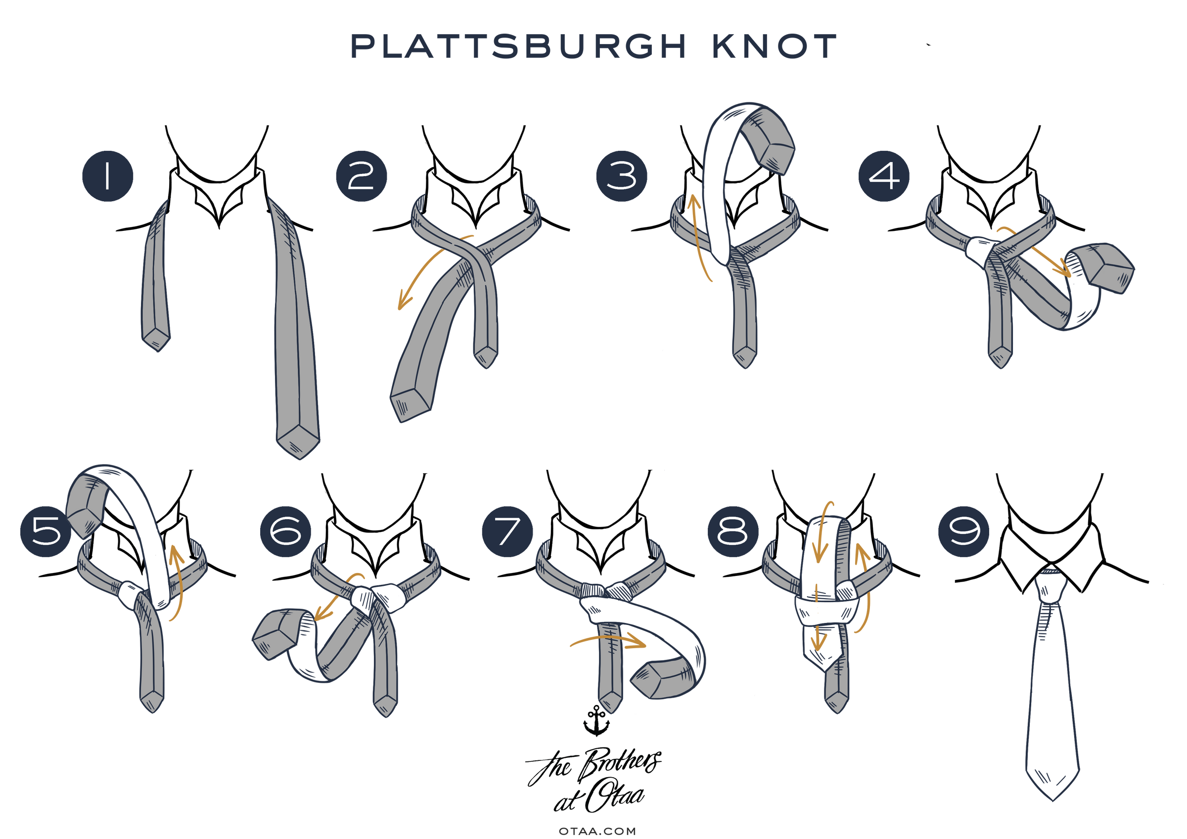 How to tie a plattsburgh knot - steps