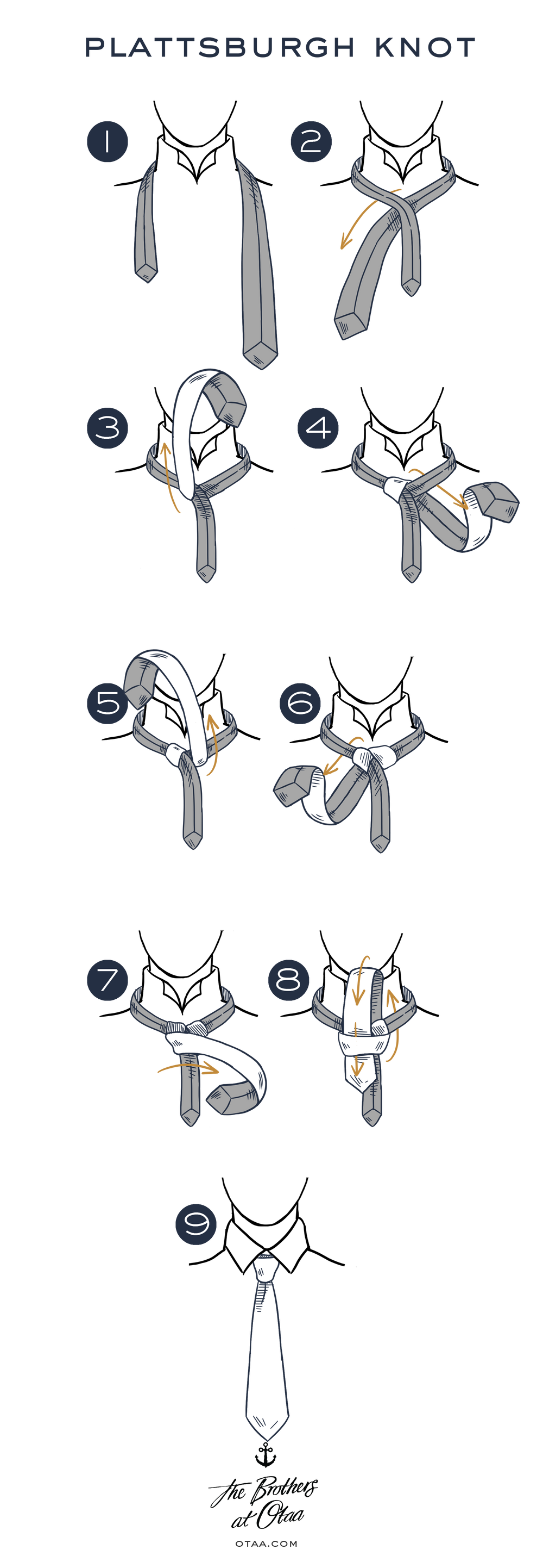 How to tie a plattsburgh knot - steps