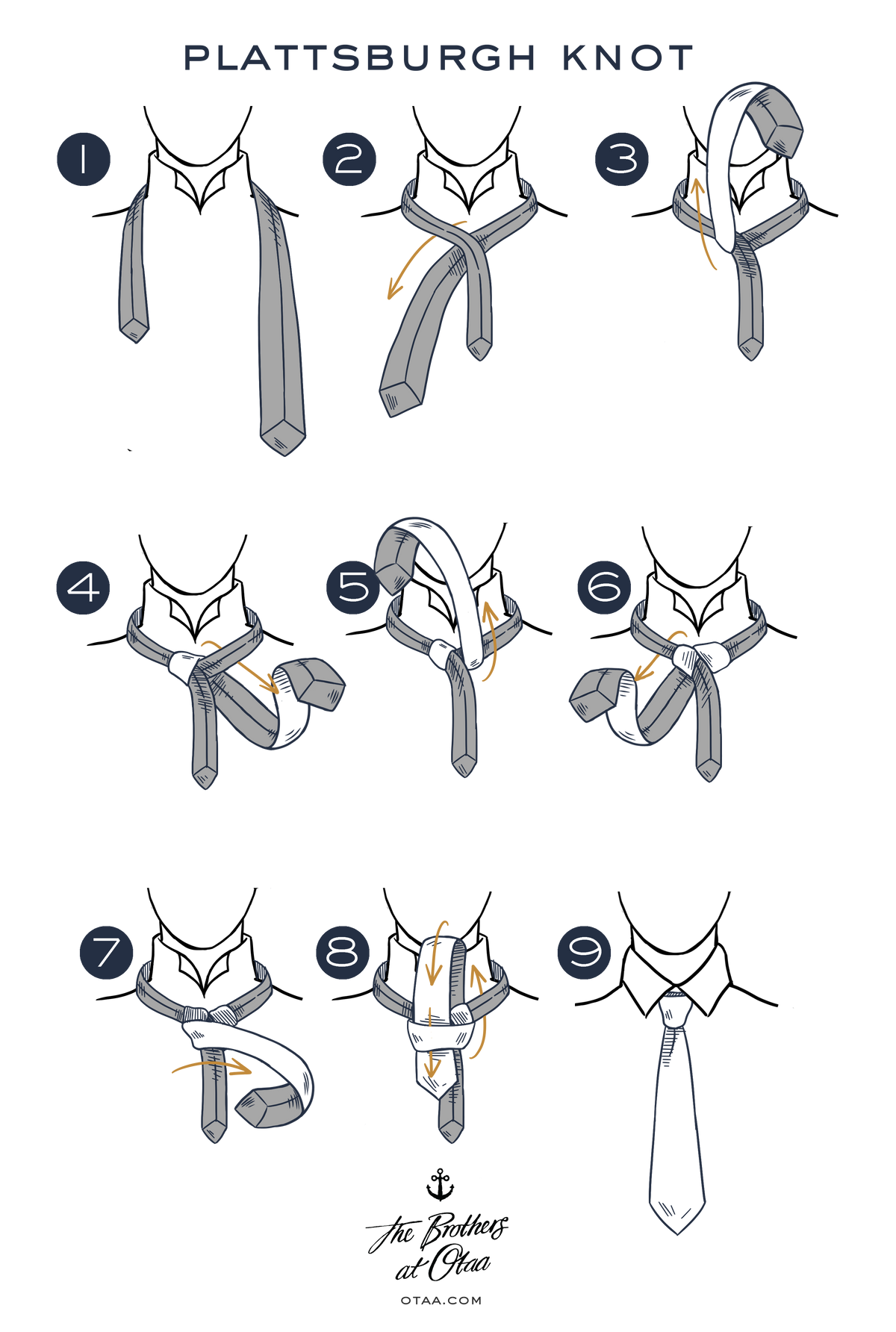 How to tie a plattsburgh knot - steps