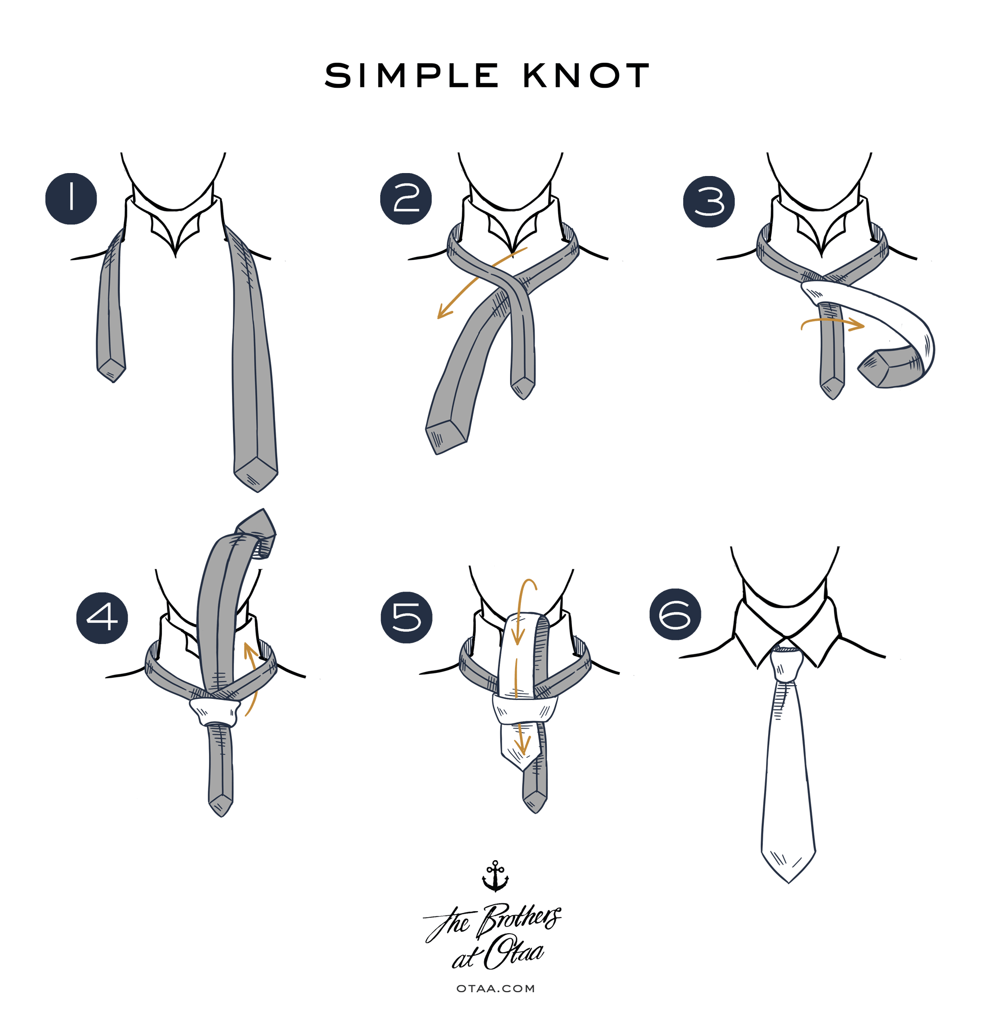 How To Tie a Simple Knot - steps