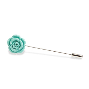 Light Sea Green Rose Metal Lapel Pin