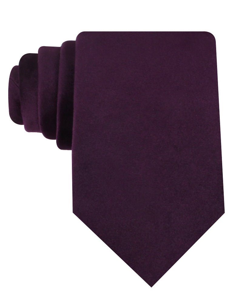 plum tie wedding