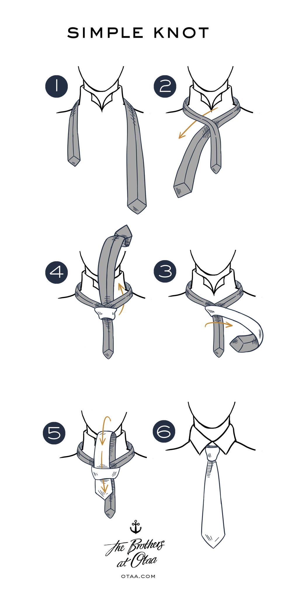 How To Tie a Simple Knot - steps