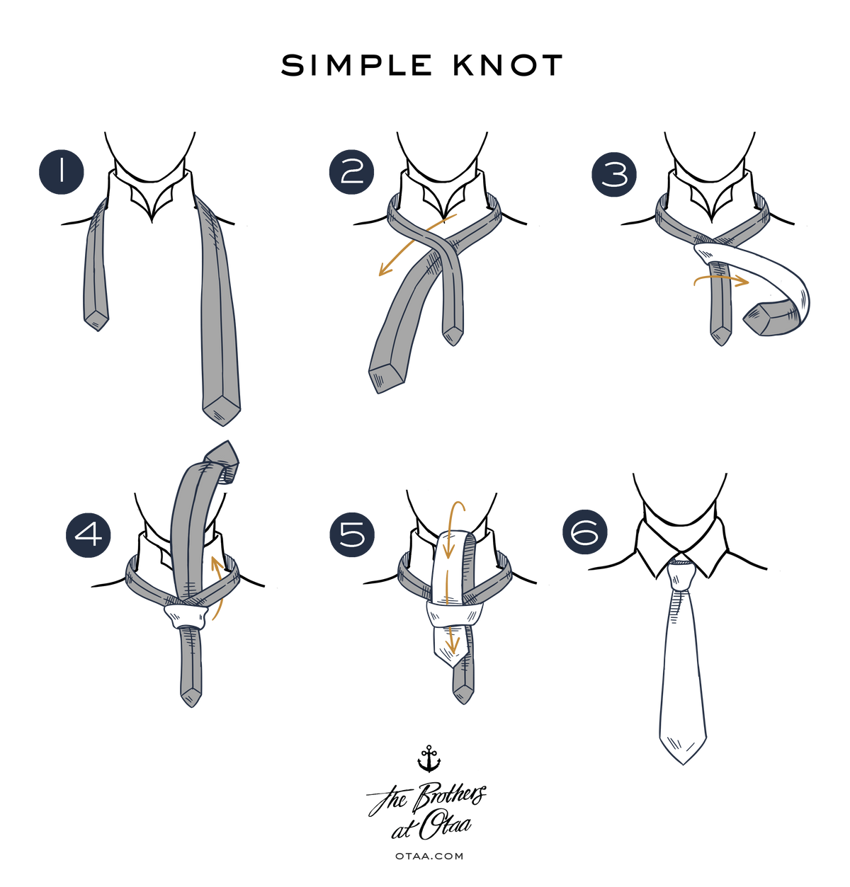 How To Tie a Simple Knot - steps
