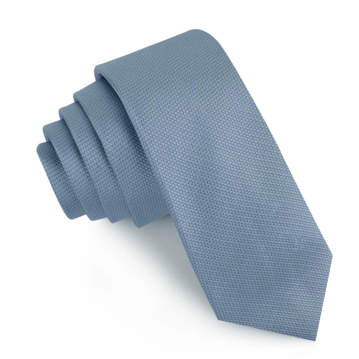 steel blue skinny tie