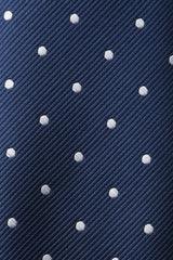 The OTAA Navy Blue With White Polka Dots Kids Necktie Fabric