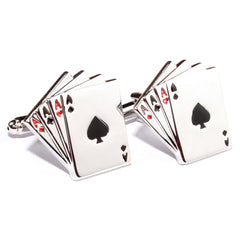 Ace of Cards Cufflinks Front OTAA