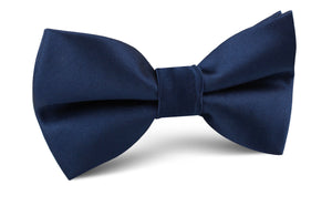 Admiral Navy Blue Satin Bow Tie