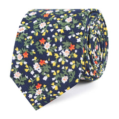 Anemone Floral Slim Tie