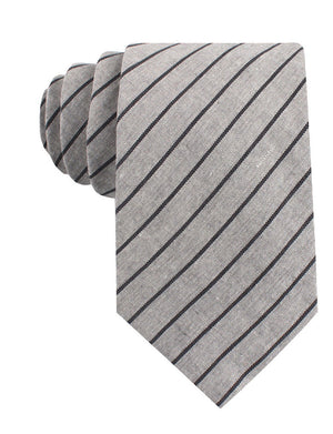 Ash Gray Pinstripe Tie