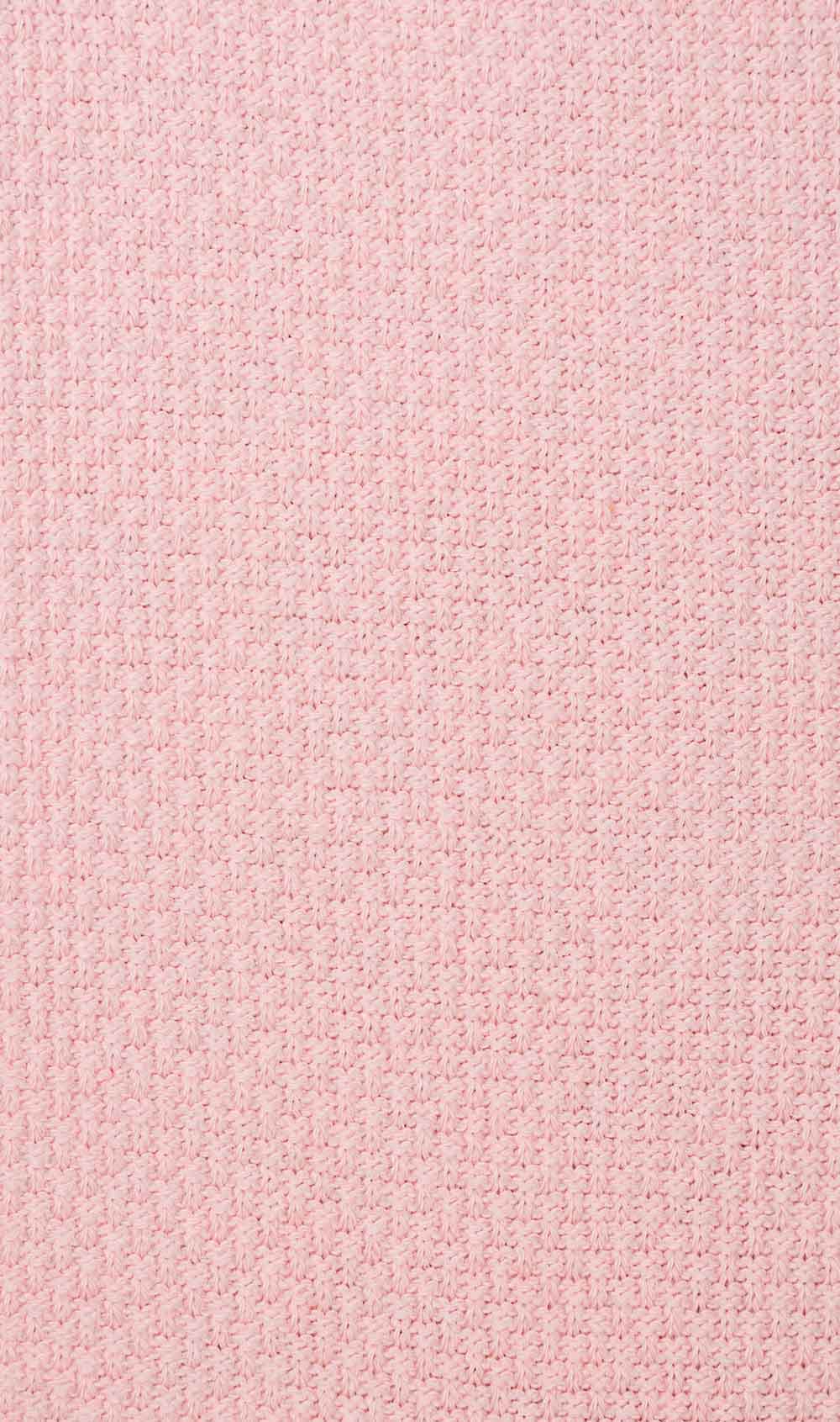 Baby Pink Textured Cotton-Blend Socks Fabric