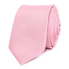 Baby Pink Skinny Tie Front