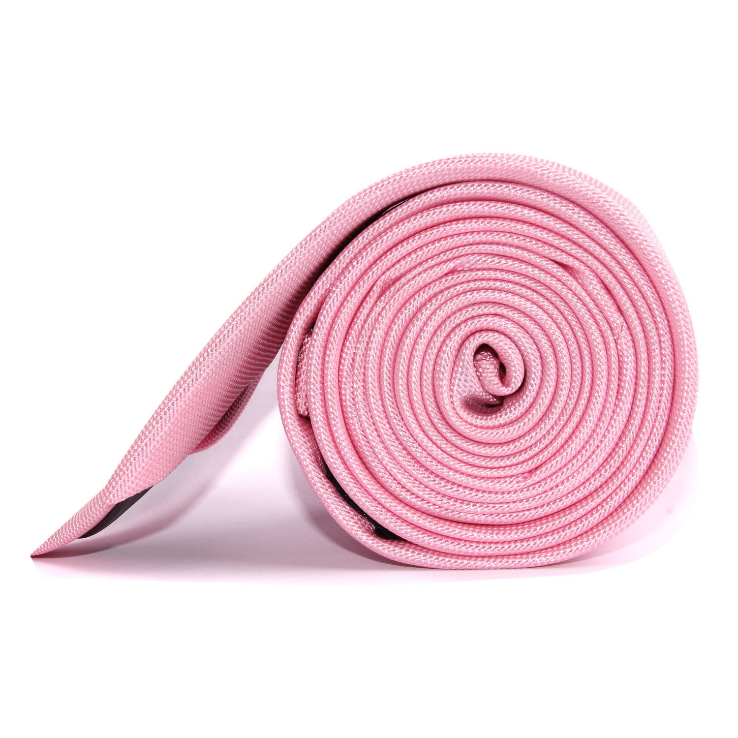 Baby Pink Skinny Tie Side roll