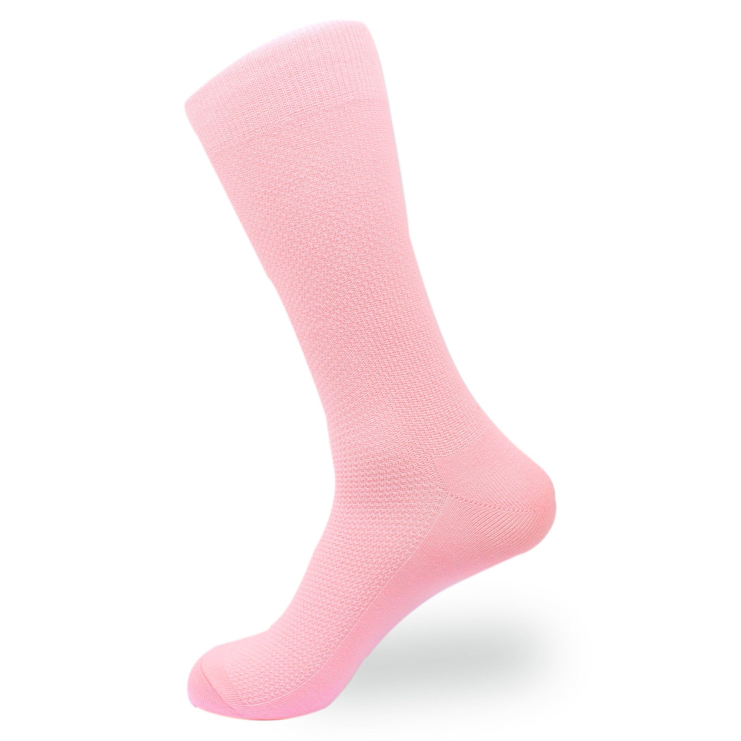 Baby Pink Textured Cotton-Blend  Socks