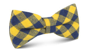 Bert Yellow Gingham Bow Tie