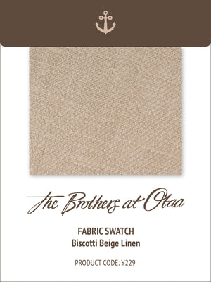 Fabric Swatch (Y229) - Biscotti Beige Linen