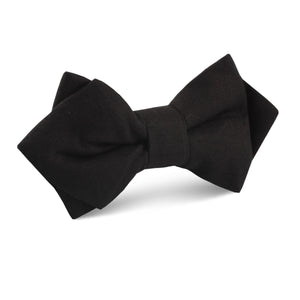 Black Cotton Diamond Bow Tie