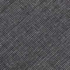 Black Needle Stitch Linen Pocket Square Fabric