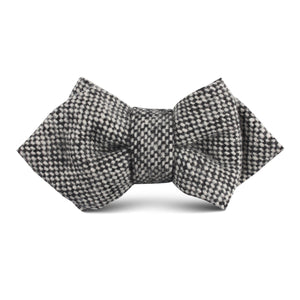 Black Porcupine English Wool Kids Diamond Bow Tie