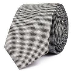 Black and White Small Dots Skinny Tie OTAA roll