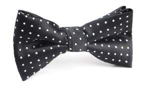 Black with Small White Polka Dots - Bow Tie