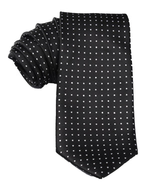 Black with Small White Polka Dots Tie