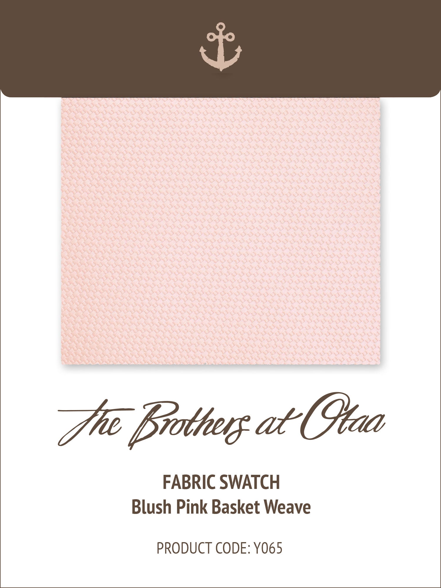 Blush Pink Basket Weave Y065 Fabric Swatch