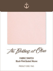 Blush Pink Basket Weave Y065 Fabric Swatch