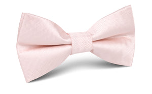 Blush Pink Herringbone Bow Tie