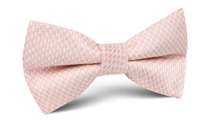 Blush Pink Houndstooth Bow Tie