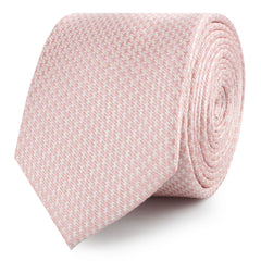Blush Pink Houndstooth Skinny Ties