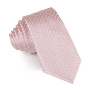 Blush Pink Mini Polka Dots Skinny Tie