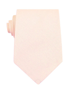 Blush Pink Slub Linen Necktie