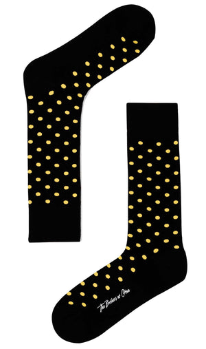 Bond Black Yellow Dot Socks