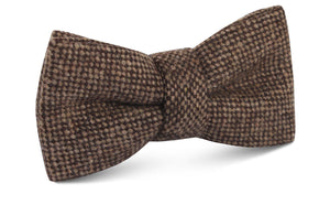 Brown Caramel English Wool Bow Tie