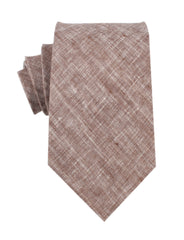 Brown Linen Chambray Necktie